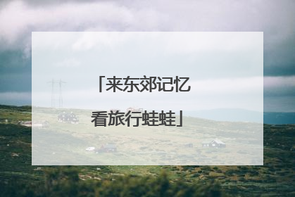 来东郊记忆 看旅行蛙蛙
