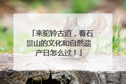 来驼铃古道，看石景山的文化和自然遗产日怎么过！