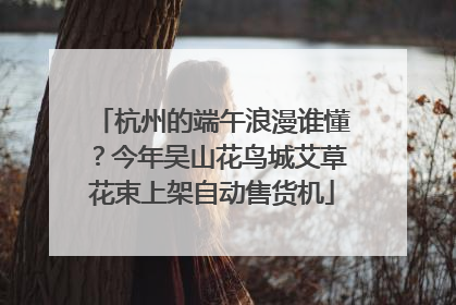 杭州的端午浪漫谁懂？今年吴山花鸟城艾草花束上架自动售货机