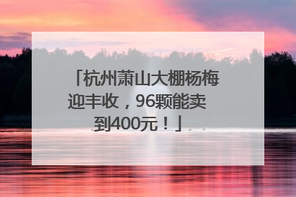 杭州萧山大棚杨梅迎丰收，96颗能卖到400元！