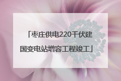 枣庄供电220千伏建国变电站增容工程竣工