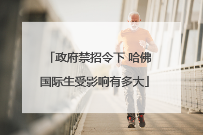 政府禁招令下 哈佛国际生受影响有多大