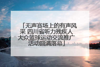无声赛场上的有声风采 四川省听力残疾人大众篮球运动交流推广活动圆满落幕
