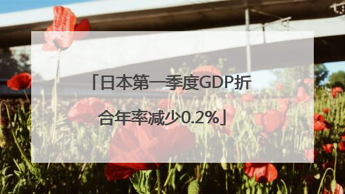 日本第一季度GDP折合年率减少0.2%