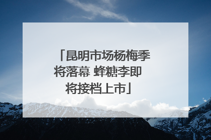 昆明市场杨梅季将落幕 蜂糖李即将接档上市