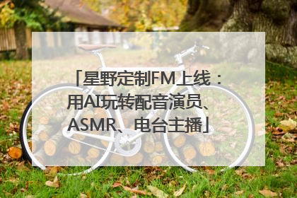星野定制FM上线：用AI玩转配音演员、ASMR、电台主播