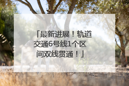 最新进展！轨道交通6号线1个区间双线贯通！