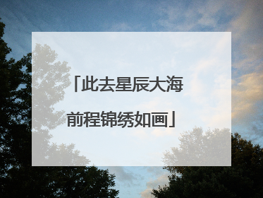 此去星辰大海 前程锦绣如画