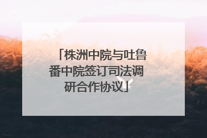 株洲中院与吐鲁番中院签订司法调研合作协议