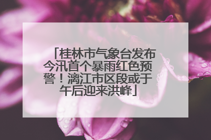 桂林市气象台发布今汛首个暴雨红色预警！漓江市区段或于午后迎来洪峰