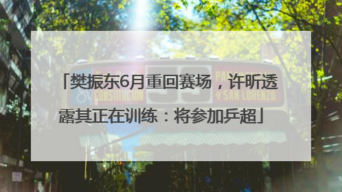 樊振东6月重回赛场，许昕透露其正在训练：将参加乒超