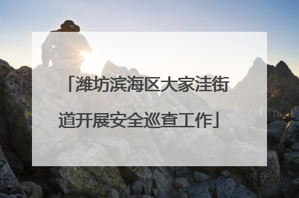 潍坊滨海区大家洼街道开展安全巡查工作