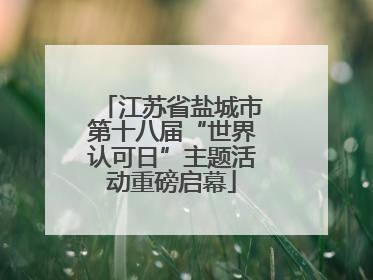 江苏省盐城市第十八届“世界认可日”主题活动重磅启幕