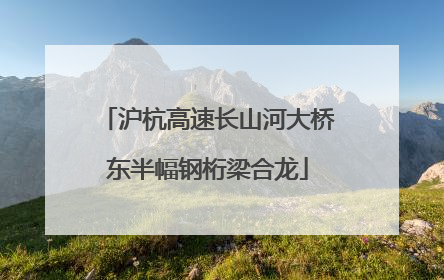 沪杭高速长山河大桥东半幅钢桁梁合龙