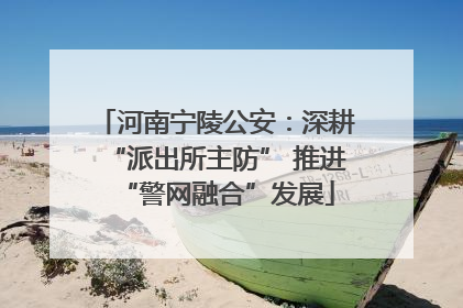 河南宁陵公安：深耕“派出所主防” 推进“警网融合”发展