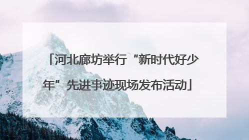 河北廊坊举行“新时代好少年”先进事迹现场发布活动