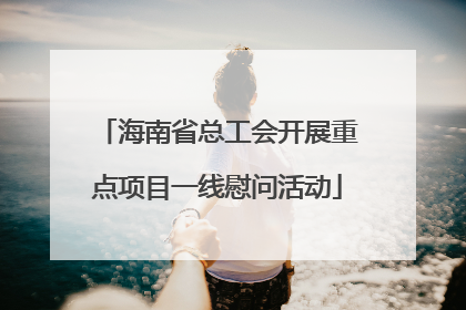 海南省总工会开展重点项目一线慰问活动