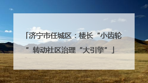 济宁市任城区：楼长“小齿轮”转动社区治理“大引擎”