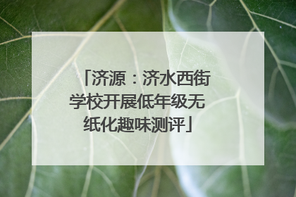 济源：济水西街学校开展低年级无纸化趣味测评