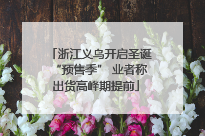 浙江义乌开启圣诞“预售季” 业者称出货高峰期提前
