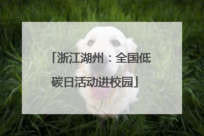 浙江湖州：全国低碳日活动进校园