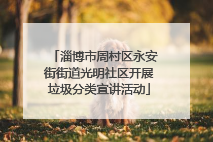 淄博市周村区永安街街道光明社区开展垃圾分类宣讲活动