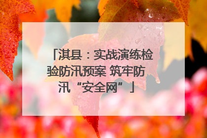 淇县：实战演练检验防汛预案 筑牢防汛“安全网”