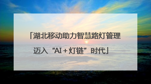 湖北移动助力智慧路灯管理迈入“AI＋灯链”时代