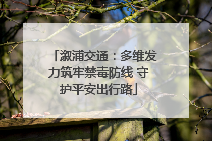 溆浦交通：多维发力筑牢禁毒防线 守护平安出行路