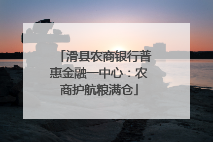 滑县农商银行普惠金融一中心：农商护航粮满仓