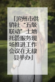 滨州市供销社“五级联动”土地托管服务现场推进工作会议在无棣县举办