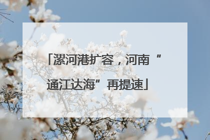 漯河港扩容，河南“通江达海”再提速