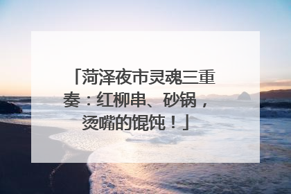 菏泽夜市灵魂三重奏：红柳串、砂锅，烫嘴的馄饨！