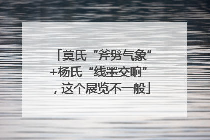莫氏“斧劈气象”+杨氏“线墨交响”，这个展览不一般