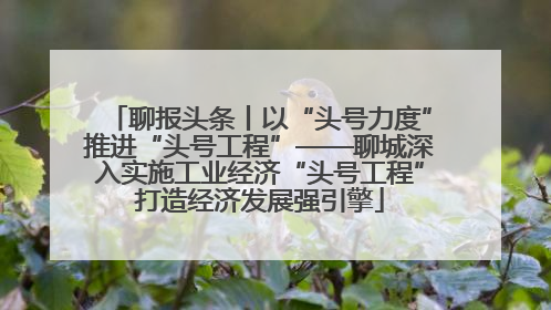 聊报头条丨以“头号力度”推进“头号工程”——聊城深入实施工业经济“头号工程”打造经济发展强引擎