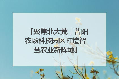 聚焦北大荒｜普阳农场科技园区打造智慧农业新阵地