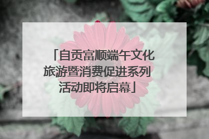 自贡富顺端午文化旅游暨消费促进系列活动即将启幕