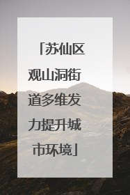 苏仙区观山洞街道多维发力提升城市环境
