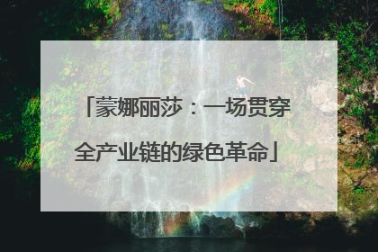 蒙娜丽莎：一场贯穿全产业链的绿色革命