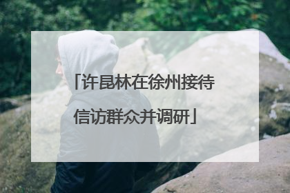 许昆林在徐州接待信访群众并调研