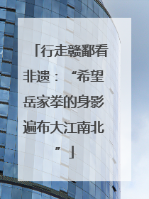 行走赣鄱看非遗：“希望岳家拳的身影遍布大江南北”