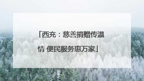 西充：慈善捐赠传温情 便民服务惠万家