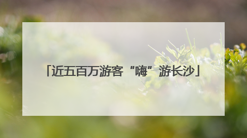 近五百万游客“嗨”游长沙