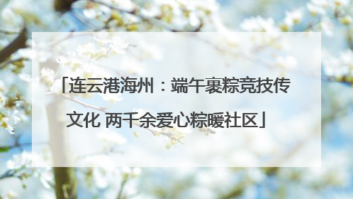 连云港海州：端午裹粽竞技传文化 两千余爱心粽暖社区