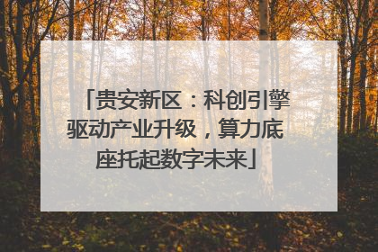 贵安新区：科创引擎驱动产业升级，算力底座托起数字未来