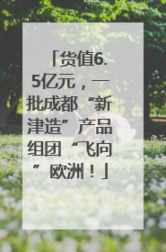 货值6.5亿元，一批成都“新津造”产品组团“飞向”欧洲！