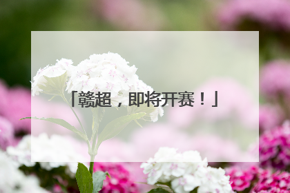赣超，即将开赛！