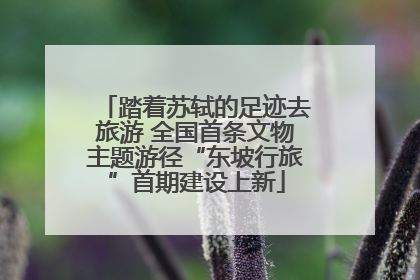 踏着苏轼的足迹去旅游 全国首条文物主题游径“东坡行旅”首期建设上新
