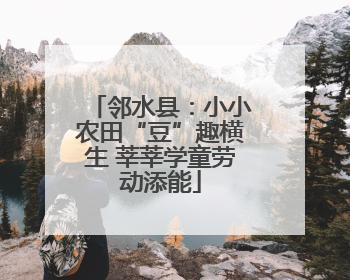 邻水县：小小农田“豆”趣横生 莘莘学童劳动添能