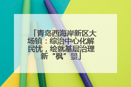青岛西海岸新区大场镇：综治中心化解民忧，绘就基层治理新“枫”景